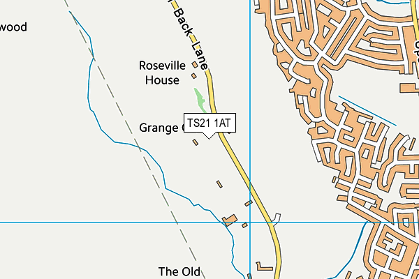 TS21 1AT map - OS VectorMap District (Ordnance Survey)