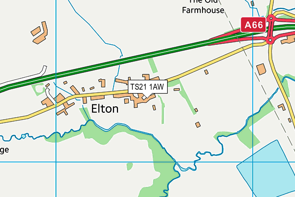 TS21 1AW map - OS VectorMap District (Ordnance Survey)