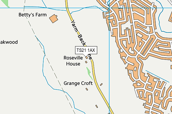 TS21 1AX map - OS VectorMap District (Ordnance Survey)