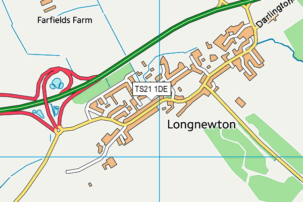 TS21 1DE map - OS VectorMap District (Ordnance Survey)