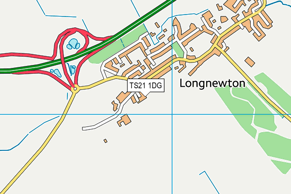 TS21 1DG map - OS VectorMap District (Ordnance Survey)