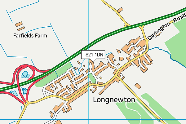 TS21 1DN map - OS VectorMap District (Ordnance Survey)