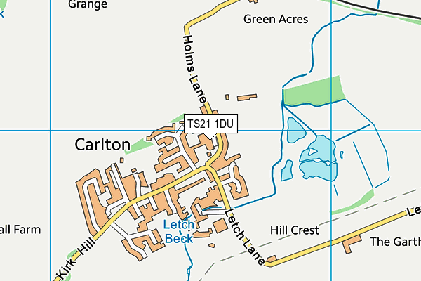 TS21 1DU map - OS VectorMap District (Ordnance Survey)