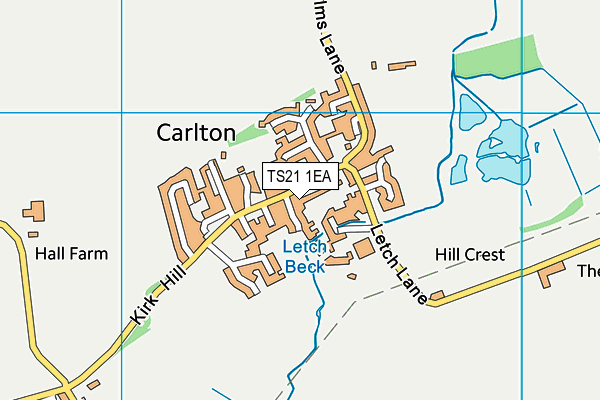 TS21 1EA map - OS VectorMap District (Ordnance Survey)