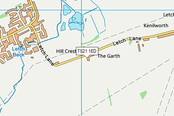 TS21 1ED map - OS VectorMap District (Ordnance Survey)