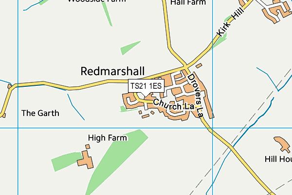 TS21 1ES map - OS VectorMap District (Ordnance Survey)