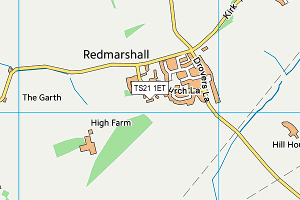 TS21 1ET map - OS VectorMap District (Ordnance Survey)