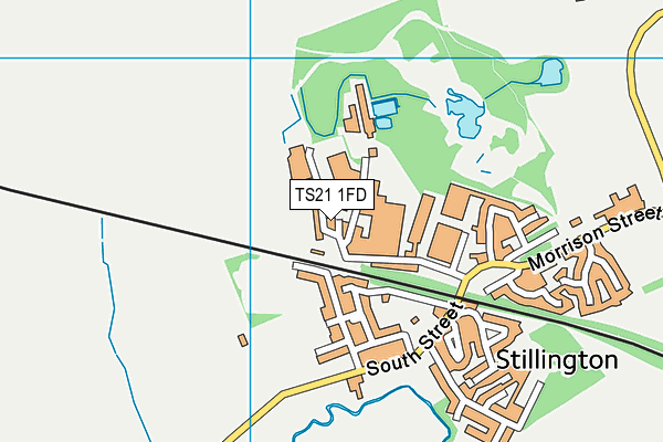 TS21 1FD map - OS VectorMap District (Ordnance Survey)