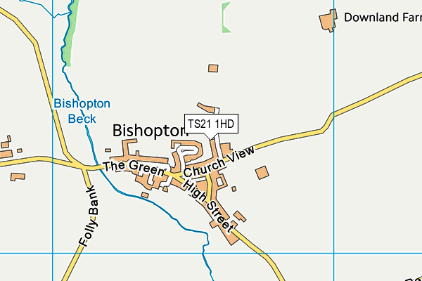 Bishopton Redmarshall CofE Primary School map (TS21 1HD) - OS VectorMap District (Ordnance Survey)