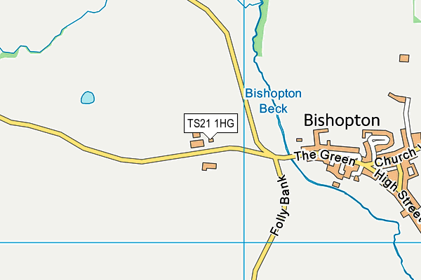 TS21 1HG map - OS VectorMap District (Ordnance Survey)