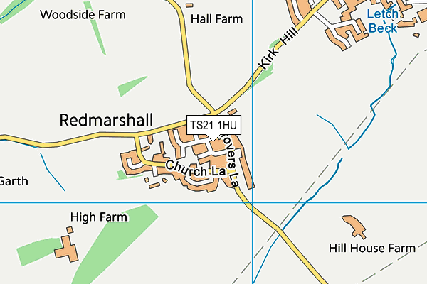 TS21 1HU map - OS VectorMap District (Ordnance Survey)