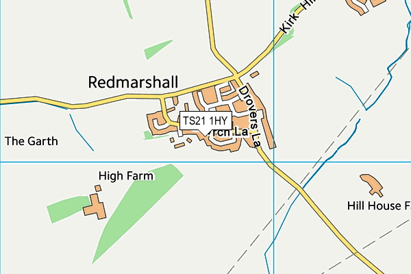 TS21 1HY map - OS VectorMap District (Ordnance Survey)