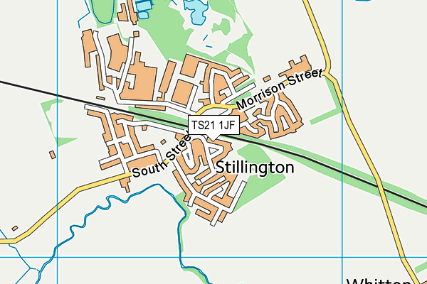 TS21 1JF map - OS VectorMap District (Ordnance Survey)