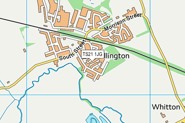 TS21 1JG map - OS VectorMap District (Ordnance Survey)