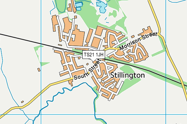 TS21 1JH map - OS VectorMap District (Ordnance Survey)