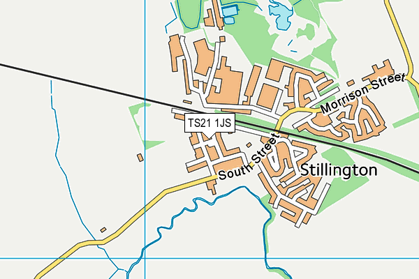 TS21 1JS map - OS VectorMap District (Ordnance Survey)