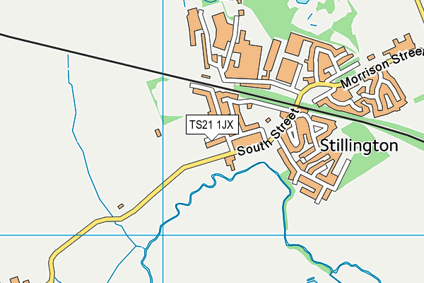 TS21 1JX map - OS VectorMap District (Ordnance Survey)