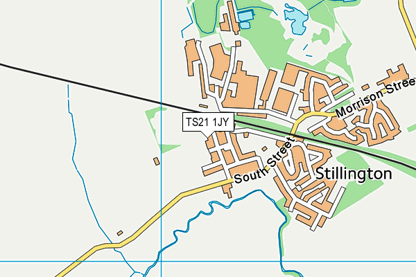West Street Playing Field map (TS21 1JY) - OS VectorMap District (Ordnance Survey)