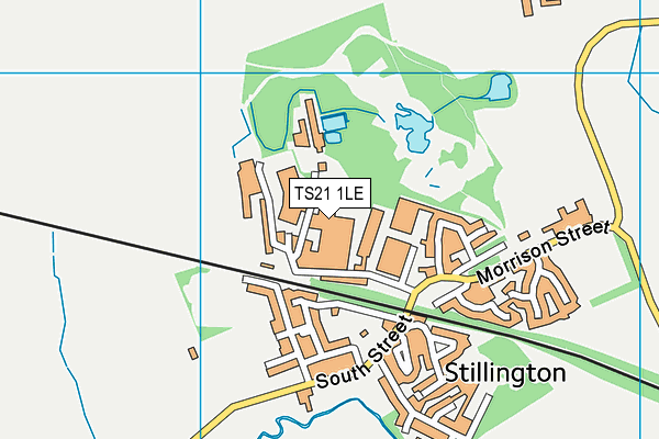 TS21 1LE map - OS VectorMap District (Ordnance Survey)