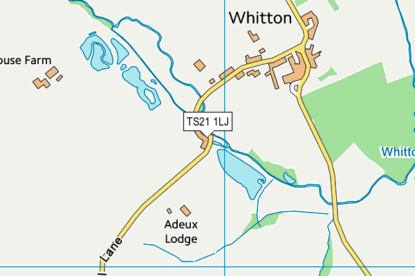 TS21 1LJ map - OS VectorMap District (Ordnance Survey)