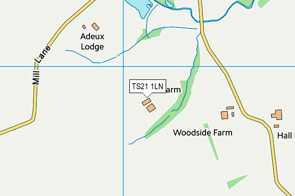 TS21 1LN map - OS VectorMap District (Ordnance Survey)