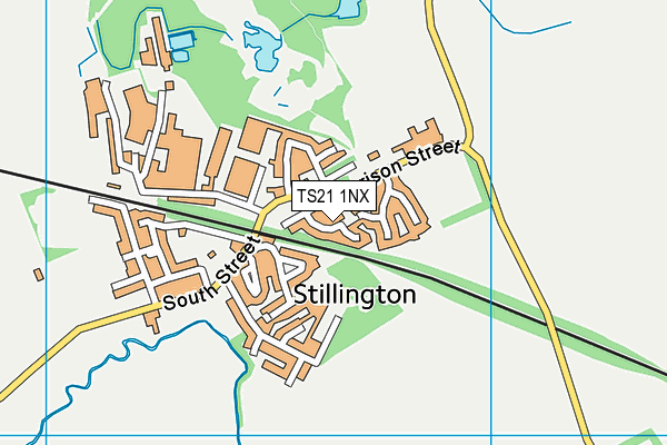 TS21 1NX map - OS VectorMap District (Ordnance Survey)