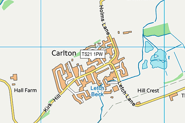 TS21 1PW map - OS VectorMap District (Ordnance Survey)