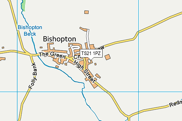 TS21 1PZ map - OS VectorMap District (Ordnance Survey)