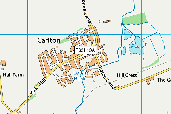 TS21 1QA map - OS VectorMap District (Ordnance Survey)