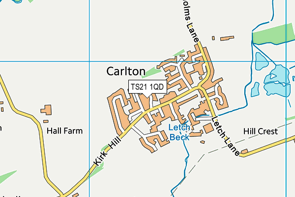 TS21 1QD map - OS VectorMap District (Ordnance Survey)