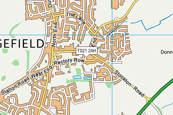 TS21 2AH map - OS VectorMap District (Ordnance Survey)