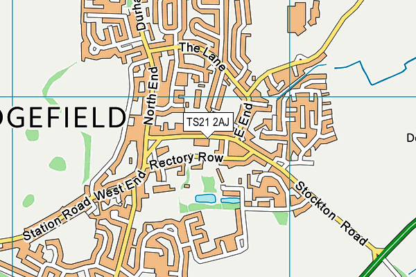 TS21 2AJ map - OS VectorMap District (Ordnance Survey)