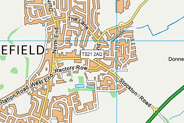 TS21 2AQ map - OS VectorMap District (Ordnance Survey)