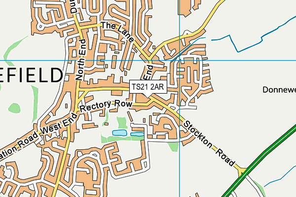 TS21 2AR map - OS VectorMap District (Ordnance Survey)