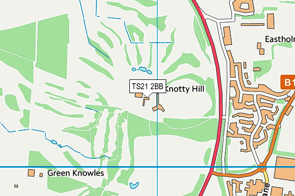 Knotty Hill Golf Centre map (TS21 2BB) - OS VectorMap District (Ordnance Survey)