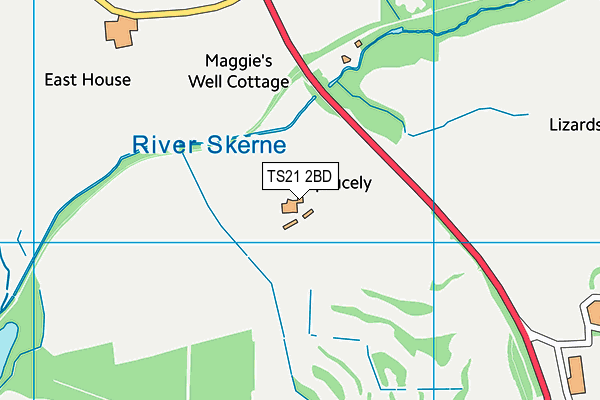 TS21 2BD map - OS VectorMap District (Ordnance Survey)