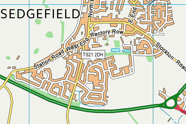 TS21 2DH map - OS VectorMap District (Ordnance Survey)