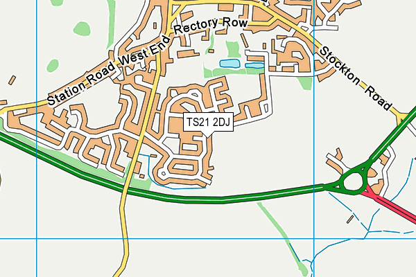 TS21 2DJ map - OS VectorMap District (Ordnance Survey)