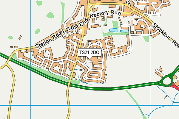 TS21 2DQ map - OS VectorMap District (Ordnance Survey)