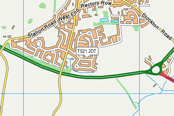 TS21 2DT map - OS VectorMap District (Ordnance Survey)