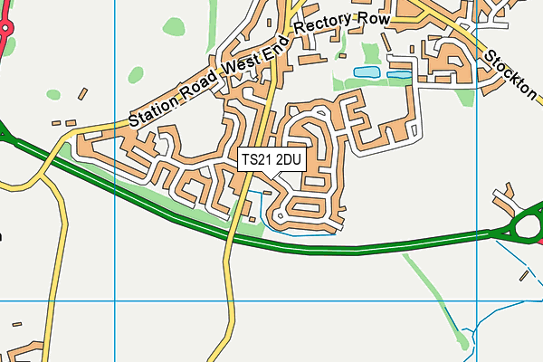 TS21 2DU map - OS VectorMap District (Ordnance Survey)