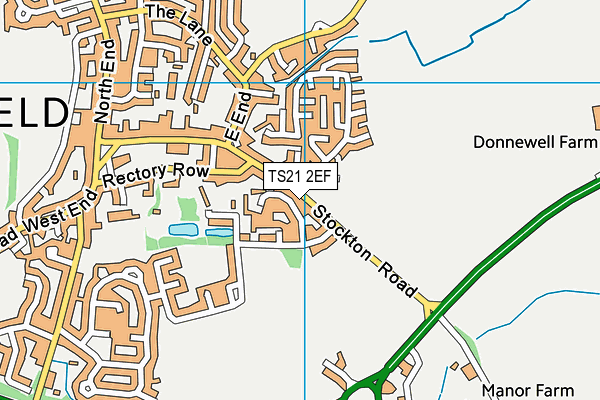 TS21 2EF map - OS VectorMap District (Ordnance Survey)