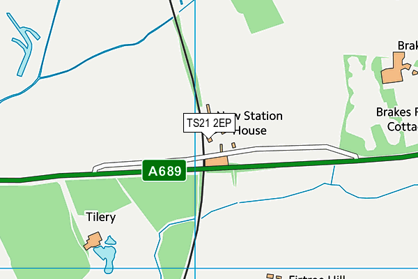 TS21 2EP map - OS VectorMap District (Ordnance Survey)