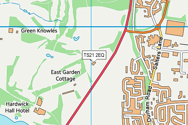 TS21 2EQ map - OS VectorMap District (Ordnance Survey)