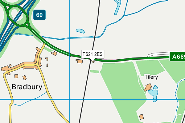 TS21 2ES map - OS VectorMap District (Ordnance Survey)