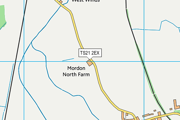 TS21 2EX map - OS VectorMap District (Ordnance Survey)