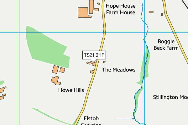 TS21 2HF map - OS VectorMap District (Ordnance Survey)