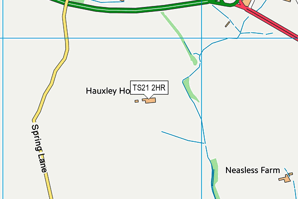 TS21 2HR map - OS VectorMap District (Ordnance Survey)