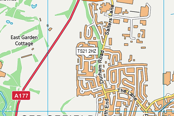 TS21 2HZ map - OS VectorMap District (Ordnance Survey)