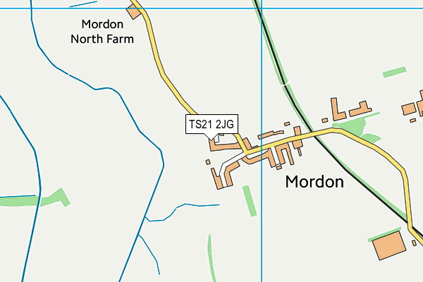 TS21 2JG map - OS VectorMap District (Ordnance Survey)